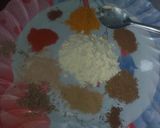 A picture of step 2 of Gujrati masala puri with aloo sabji.