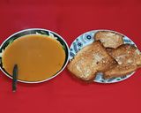 A picture of step 4 of Vegetable Soup and Toasted Bread.