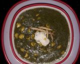 A picture of step 5 of Corn palak.