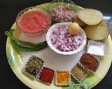 A picture of step 1 of Ghuugni Chaat.