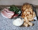Foto del passaggio 1 della ricetta Paccheri pancetta affumicata e fagiolini