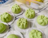 Foto langkah ke 10 dari resep Bakpao Pandan isi Selai Nanas dan Selai Coklat (No Mixer).