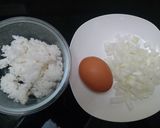 超簡單洋蔥黃金炒飯的食譜步驟1照片