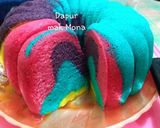 Foto langkah ke 7 dari resep Bolu skm warna warni.