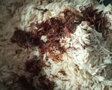 A picture of step 8 of Potli beef pulao.