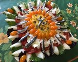 Une image de l'étape 11 de Salade d'été multicolore aux anchois marinés.