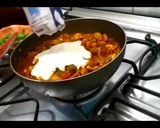 Foto do passo 8 de Macarrão ao molho de frango, calabresa e camarão
