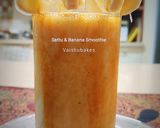 A picture of step 2 of Sattu & Banana Smoothie (with turmeric and yoghurt).
