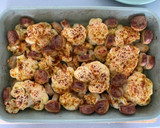 Foto del paso 5 de la receta: Coliflor al horno al curry con salchichas alemanas