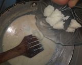 A picture of step 3 of Rabdi with chhena.