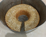 A picture of step 6 of Diet cake with dates flavour 🍰🍰.
