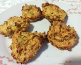 A picture of step 4 of Zucchini and Carrot Fritters in the Air Fryer.