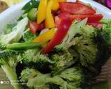 Fried broccoli in yam ring recipe step 1 photo