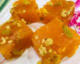 A picture of step 7 of Custard barfi.