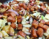 Foto del paso 1 de la receta: Arrocito vegano con panceta y arvejas frescas