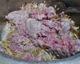 A picture of step 4 of Karela qeema.