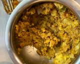 Onion ringsLeftover Aloo sabzi recipe step 1 photo