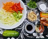 A picture of step 1 of Thai 'Som Tam' Green Papaya Salad.