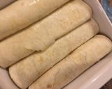 A picture of step 8 of Fajita green chile enchiladas.