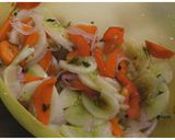 A picture of step 3 of Tomato, Carrot and Cucumber Salad.