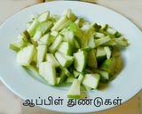 A picture of step 2 of Sweet apple samosa turn over.