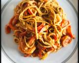 Fried Udon Noodles With Shrimp and Spicy Peanut Sauce recipe step 3 photo