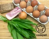 Medvehagymás tojásrántotta recept fázis 1 fotója