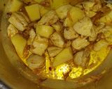A picture of step 7 of Bonless Aloo murgi salan.