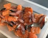 Une image de l'étape 6 de Trio de poissons marinés à la plancha.