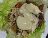 Foto del paso 12 de la receta: Wrap de carne🥩, pollo🍗, cebollas🧅y manzanas🍎 caramelizadas en salsa miel🍯mostaza🌯🥙🥬