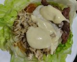Foto del paso 12 de la receta: Wrap de carne🥩, pollo🍗, cebollas🧅y manzanas🍎 caramelizadas en salsa miel🍯mostaza🌯🥙🥬