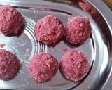 A picture of step 5 of Beetroot Coconut Laddu.