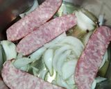 Foto del paso 2 de la receta: Pote de conejo, salchichas ahumadas y verduras