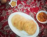 A picture of step 17 of Daal kachori with Aloo tarkari.