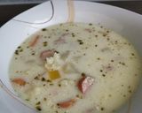 Tejszínes zöldségleves virslivel recept fázis 3 fotója