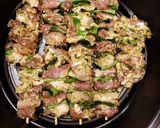 Hình bước làm 1 của món Chả xiên lá mắc mật nướng nồi chiên không dầu. Ngon bất bại