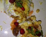 A picture of step 3 of Khatti Mithi tikke chat.