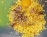 Gambar langkah 3 resipi Bergedil jagung.