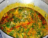 A picture of step 3 of Chaya soup.