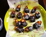 A picture of step 4 of Walnuts in Dates Dipped In Chocolate.
