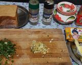 A picture of step 1 of Garlic Brown Bread with peri peri masala Dominos style sticks.