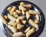 A picture of step 1 of Baby corn butter masala.