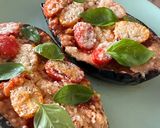 A picture of step 3 of Baked Eggplant w Tomato/Parmesan.