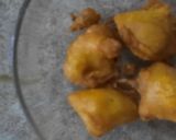 A picture of step 3 of Half moon cut shape pakoras.