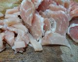 Hình bước làm 1 của món Củ sắn xào thịt heo