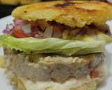 Foto del paso 15 de la receta: Arepa rellena de fiambre de pollo casero🫓🥙🥯