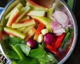 Gambar langkah 1 resipi Masak Bening Tembikai.
