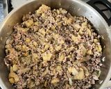 A picture of step 4 of Stuffed Eggplant with Ground Beef and Bechamel.