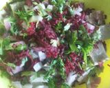 A picture of step 2 of Beet Takatli Bhakari.