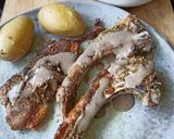 A picture of step 3 of Lamb Chops with Black Garlic Sauce.